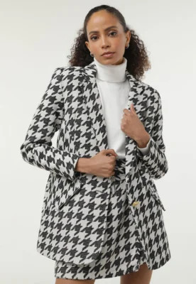 Blazer Lança Perfume Pied de Poule Cinza | Dafiti (BR)