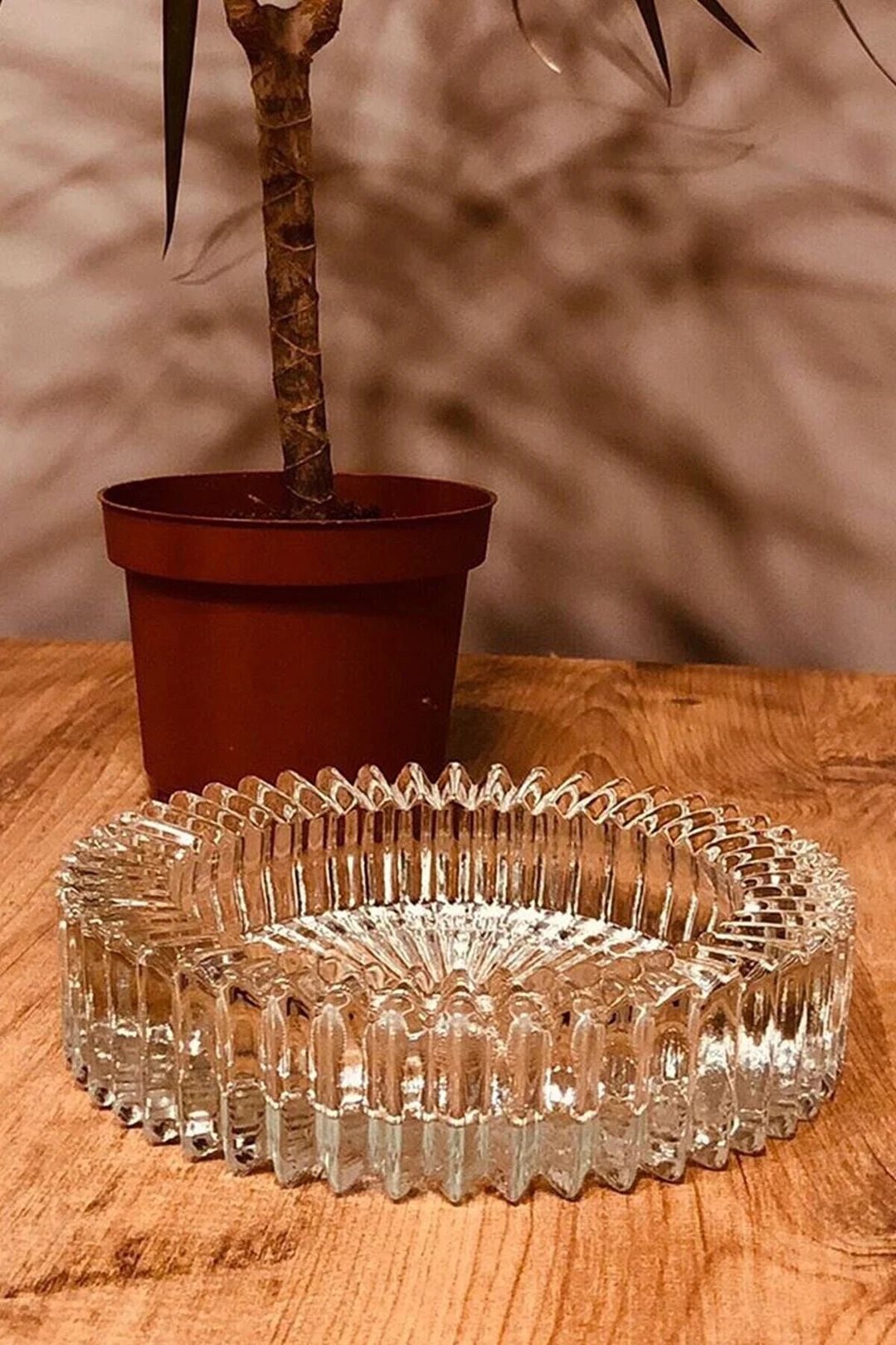 Decorative Clear Heavy Glass Ashtray 600g, 14cm, Wedding Gift, Birthday Gift, Home Bar Transparen... | Etsy (US)