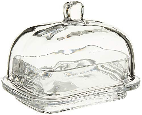 Abbott Collection Large Rectangle Covered Butter Dish with Lid, Clear Glass (6.5"L) | Amazon (US)