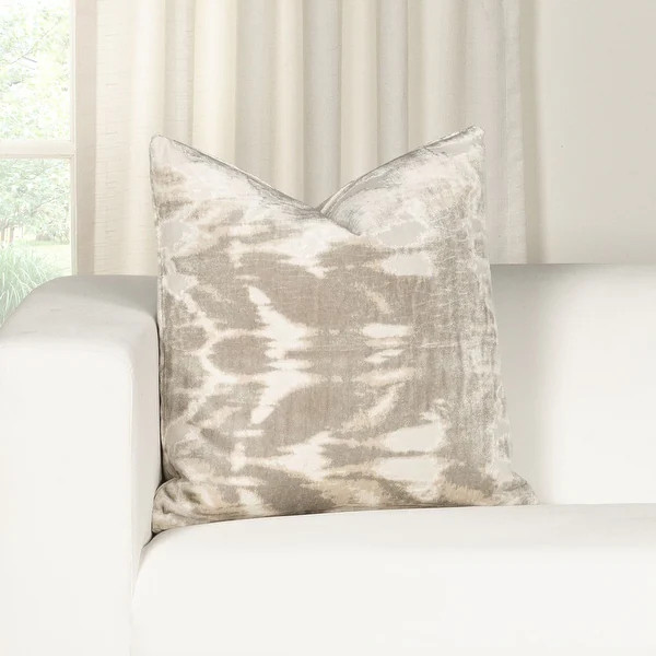 Siscovers Nirvana Cut Velvet Throw Pillow - 22" x 22" - Pearl | Bed Bath & Beyond