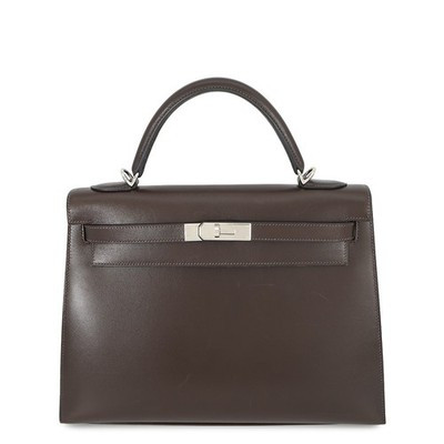 HERMES Kelly Sellier Size 32 Box Calf Leather Chocolat  | eBay.de | eBay DE