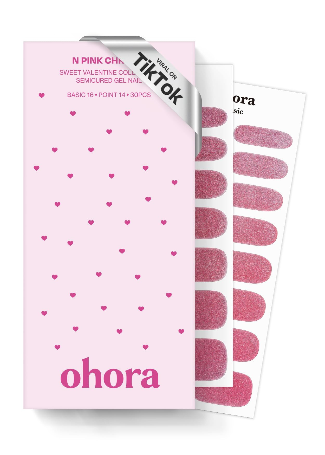 ohora Semi Cured Gel Nail Strips (N Pink Chrome) - Pink, Chrome, Works with Any UV/LED Lamps, Sal... | Amazon (US)