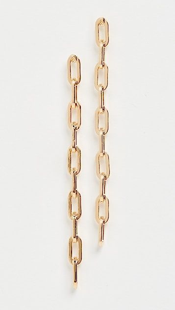 Gold Small Links Chain Earrings | Shopbop