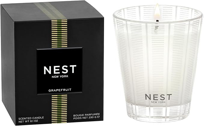NEST New York Scented Classic Candle, Grapefruit - 8.1 oz - Up to 60-Hour Burn Time - Reusable Gl... | Amazon (US)