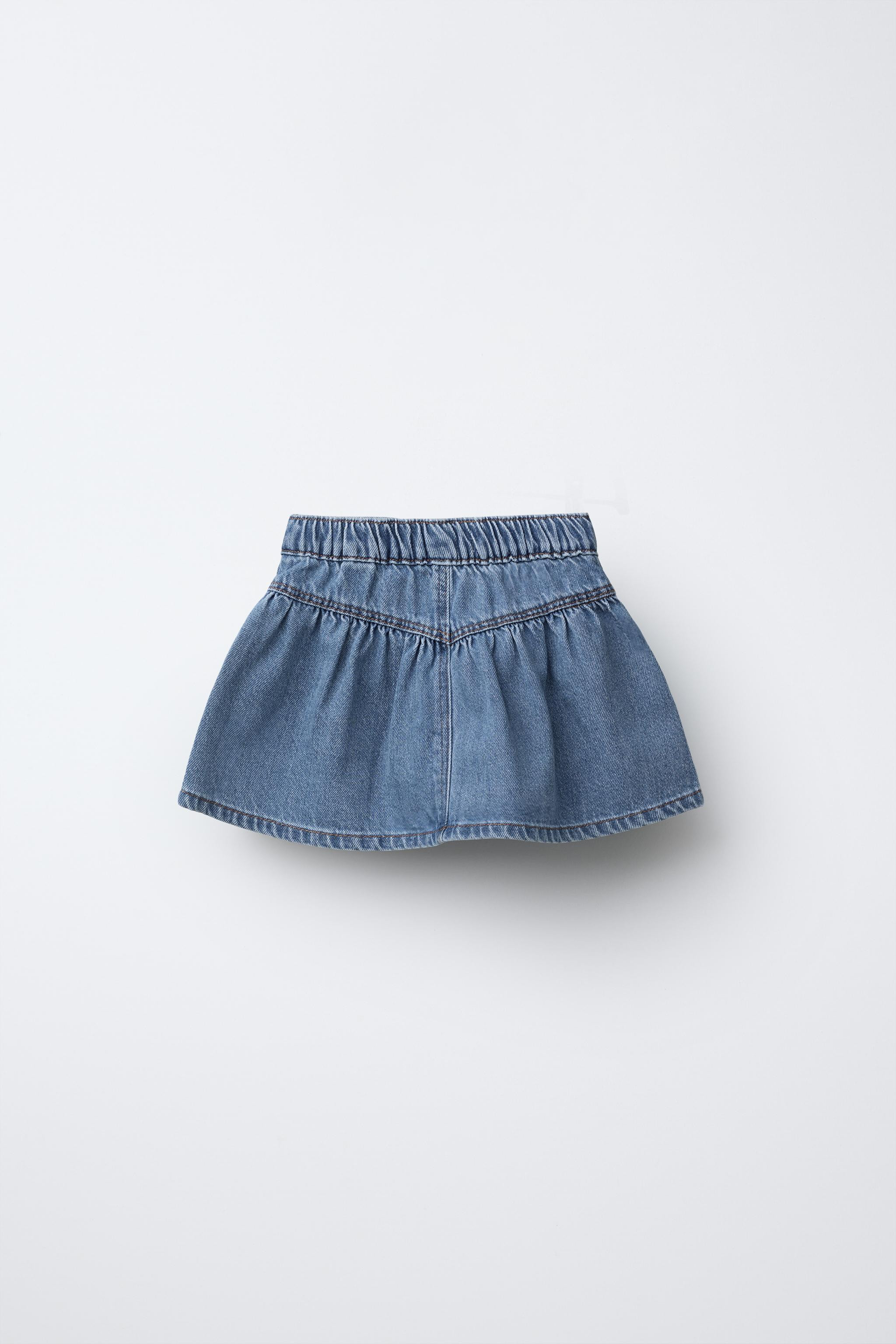 BUTTONED DENIM SKIRT | Zara US