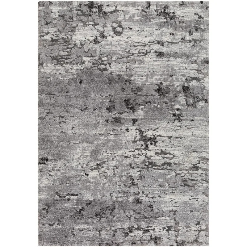 Avant Abstract Charcoal/Gray Area Rug | Wayfair Professional