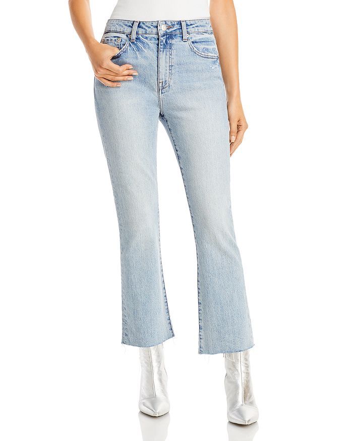Lennon High Rise Cropped Bootcut Jeans in Medium Blue | Bloomingdale's (US)
