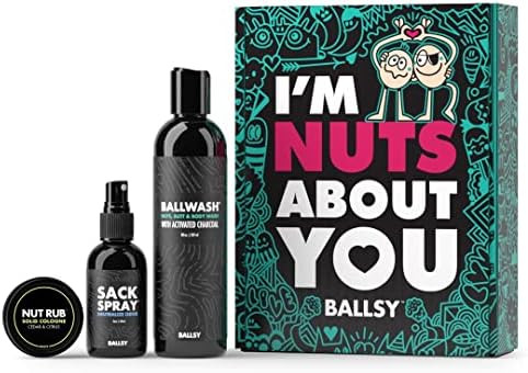 Ballsy Nuts About You Sack Pack, Men's Fresh Kit, Includes Ballwash, Sack Spray and Nut Rub, Citr... | Amazon (US)