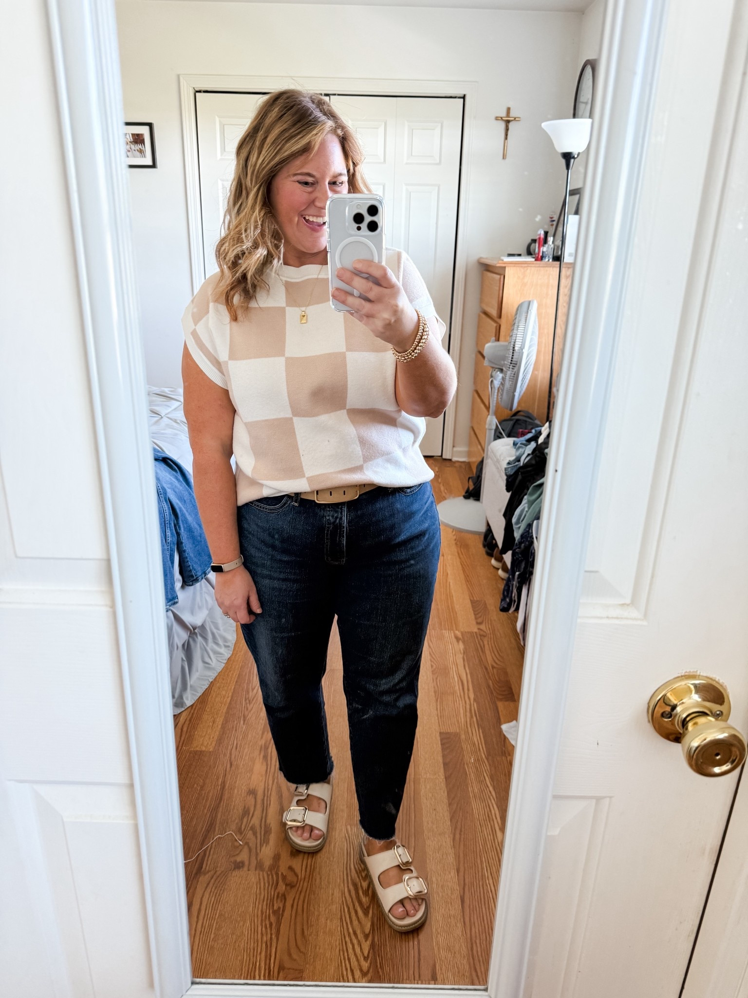 Friday teacher outfit! Wearing a 14 petite in my old navy jeans and an XL in the Amazon top.  

#LTKSeasonal #LTKMidsize #LTKWorkwear