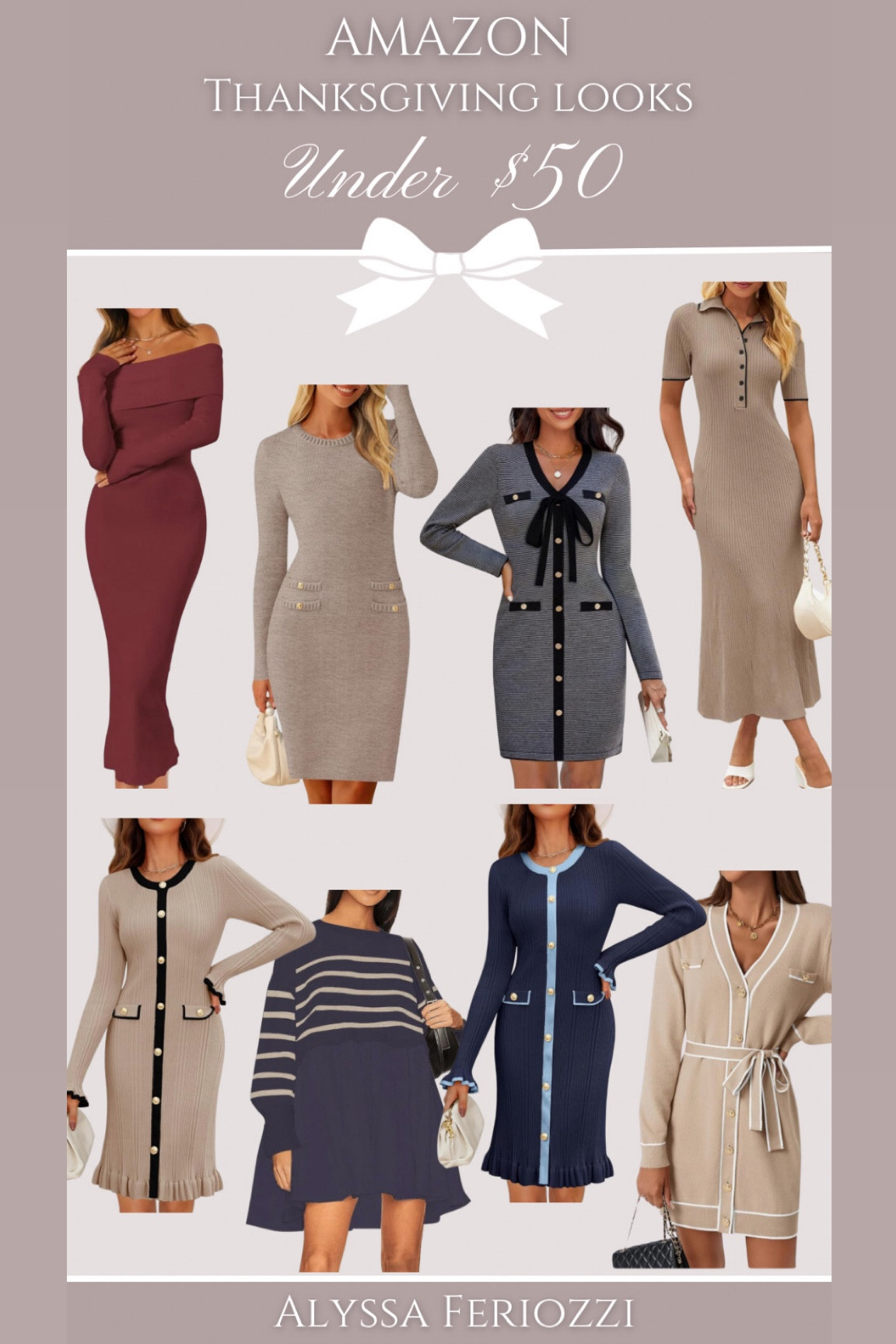 AMAZON LOOKS FOR LESS!😍  PRIME delivery & LESS THAN $50 BUCKS! Thanksgiving fashion made easy🙌🏼

#thanksgiving #style #momstyle #holidaydress #holidayparty #thanksgivingoutfit #womensstyle #womensfashion #amazonfashion #amazonstyle #fashion #winterstyle #winterfashion #lookforless 

#LTKFindsUnder50 #LTKSeasonal #LTKHoliday
