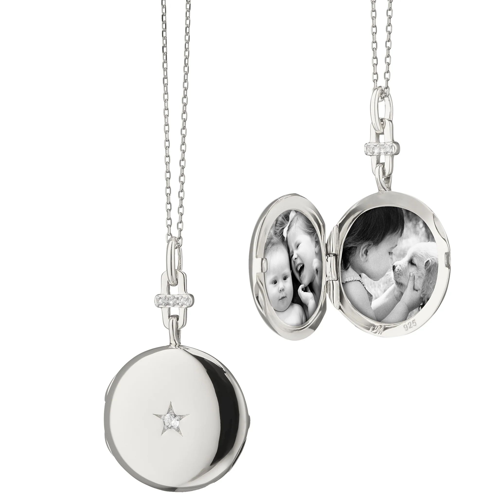 Twinkle Star Sapphire Locket Necklace | Monica Rich Kosann