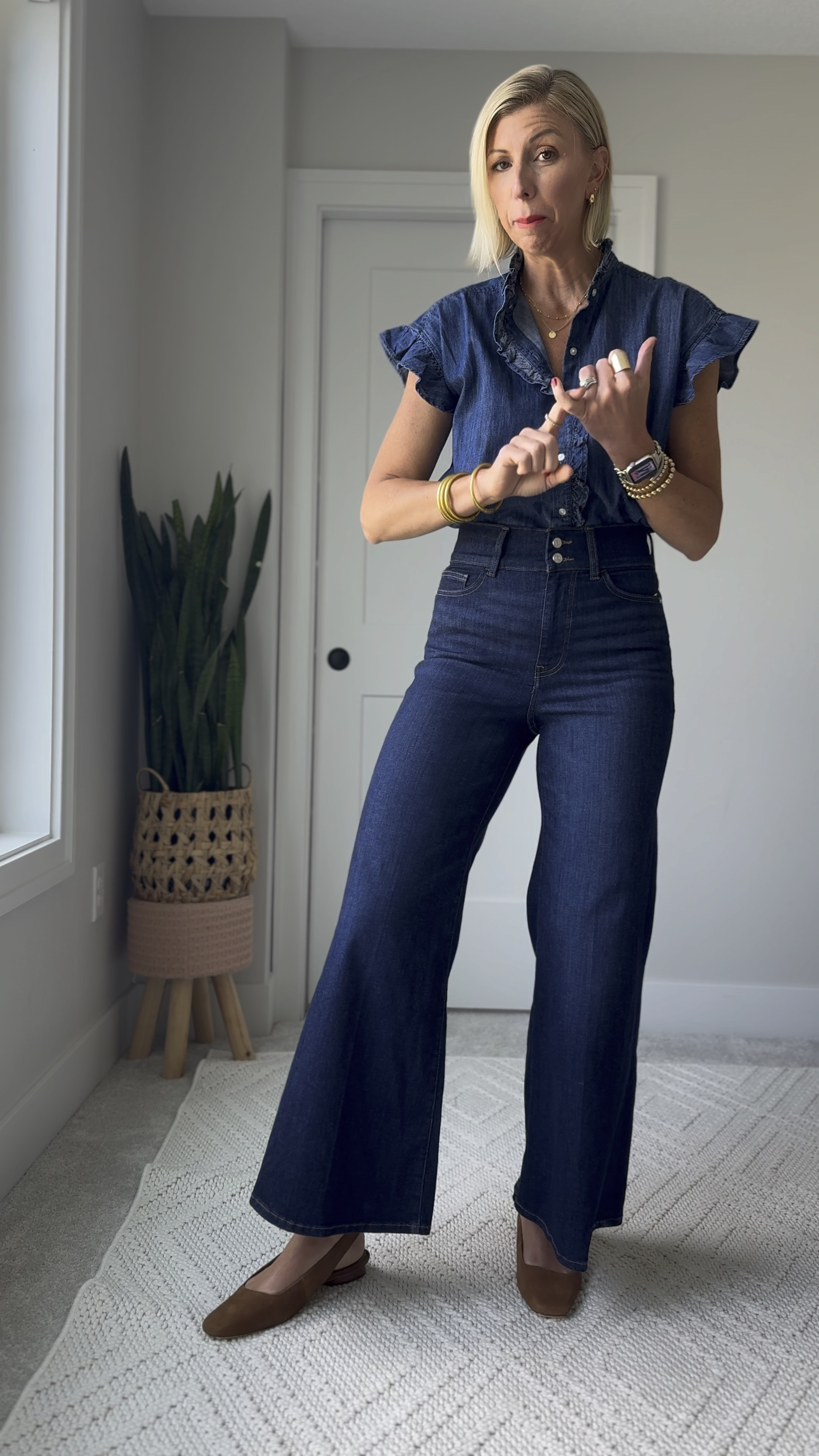 The Modern Wide  jeans are my top pick from the NSALE because of the versatility to dress them up or down, plus you can wear them now and later into the fall season. These run true to size and have great stretch. For length reference I am 5’10 and they hit right at my ankle bone

#LTKStyleTip #LTKOver40 #LTKxNSale