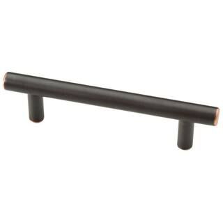 3-3/4 in. (96 mm) Bronze with Copper Highlights Cabinet Drawer Bar Pull | The Home Depot