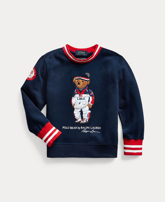 Polo Ralph Lauren Toddler Boys Team USA Polo Bear Sweatshirt & Reviews - Sweaters - Kids - Macy's | Macys (US)