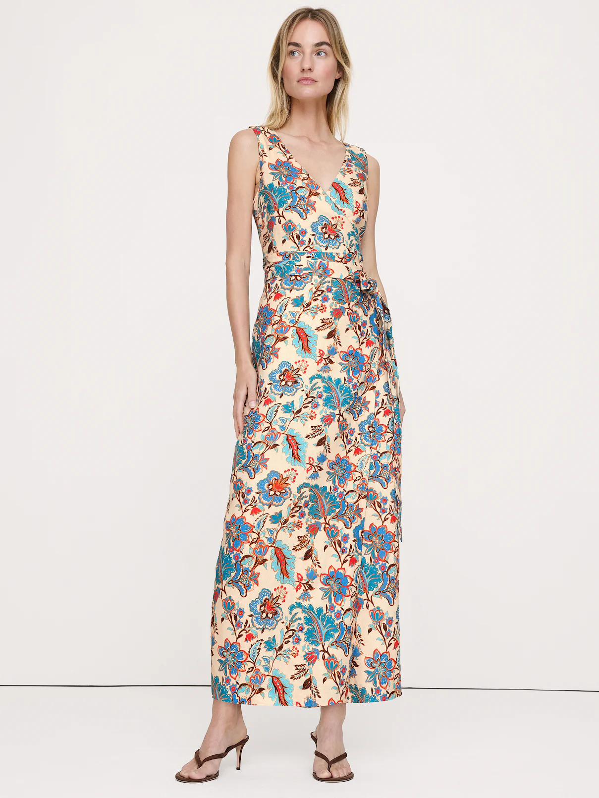 Linen Crossback Maxi Dress | Banana Republic (US)