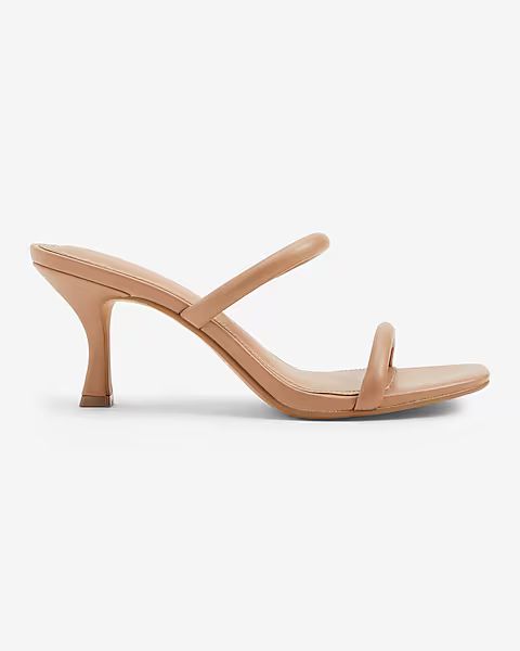 Double Tube Band Heeled Sandals | Express