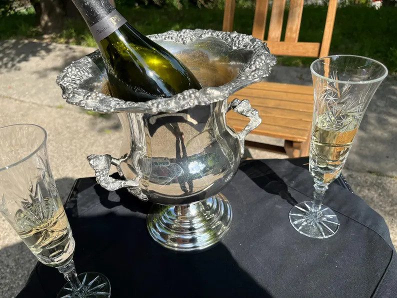 SILVER-PLATED Vintage Wine or Champagne Cooler From the 1960s - Etsy | Etsy (US)