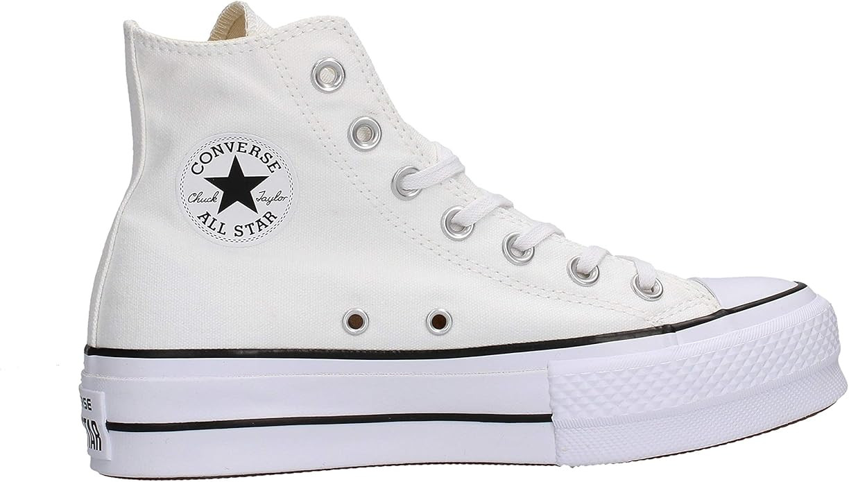 Converse Women's Chuck Taylor All Star Lift High Top Sneakers, White/Black/White, 6.5 Medium US | Amazon (US)