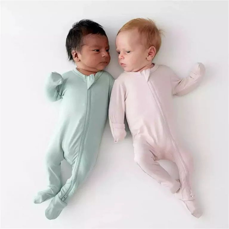 Baby Cotton Rompers Footless Pajamas Zipper Long Sleeve Sleeper Jumpsuit Boys Clothing | Walmart (US)