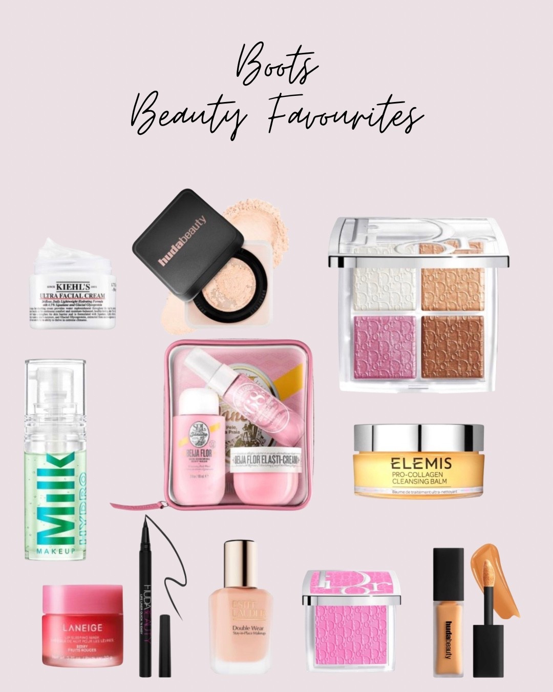 My favourite beauty picks in the Boots sale! 
Kiehl’s ultra facial cream 
Huda beauty easy bake powder in peach pie
Huda beauty eyeliner in ultra black 
Sol de janeiro beija flor set
Elemis cleansing balm 
Este Lauder double wear foundation in honey bronze 
Laneige lip sleeping mask in berry 
Huda beauty concealer in Graham cracker 
Dior blush in pink
Dior backstage glow maximiser palette 

#LTKuk #LTKluxury #LTKbeauty