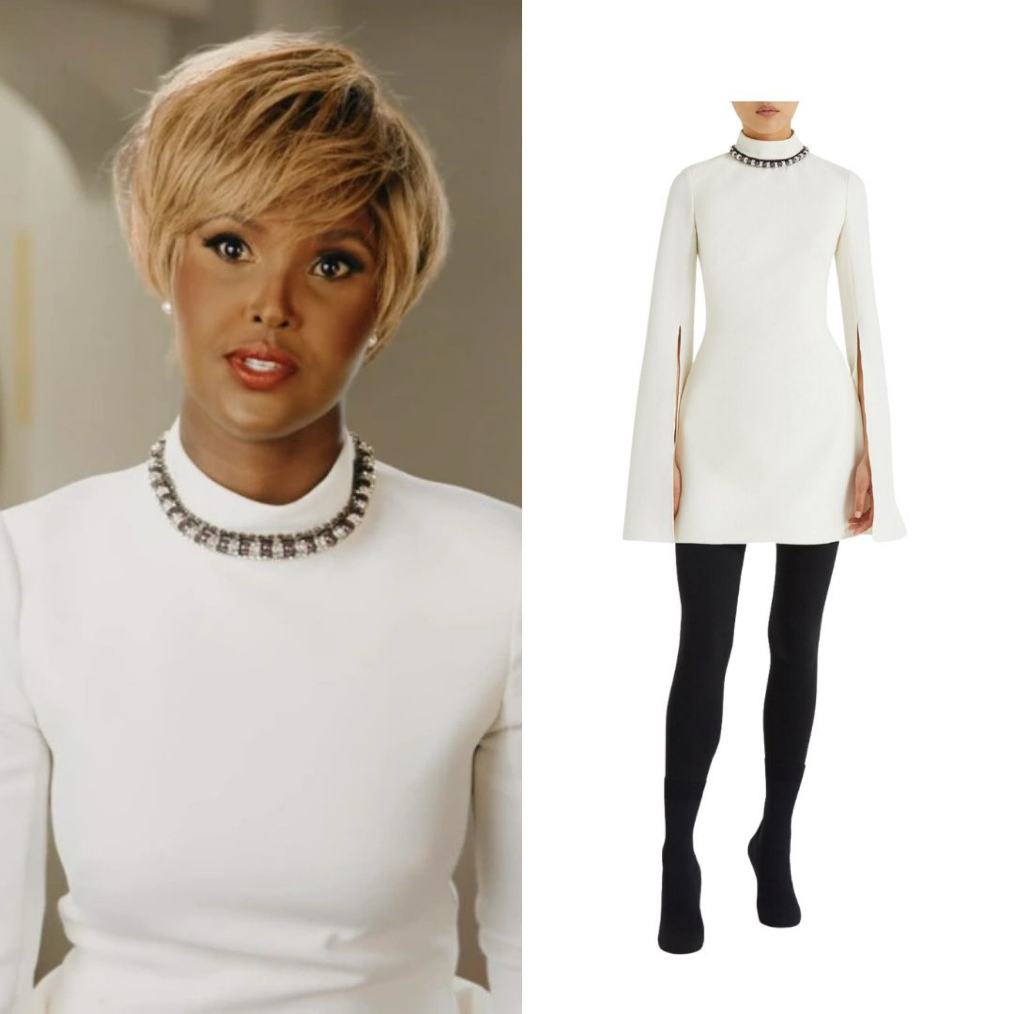 Ubah Hassan’s White Embellished Confessional Look