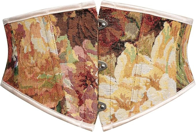 Scarlet Darkness Renaissance Corset Belt for Women Lace Up Floral Wide Waist Belt for Dresses | Amazon (US)