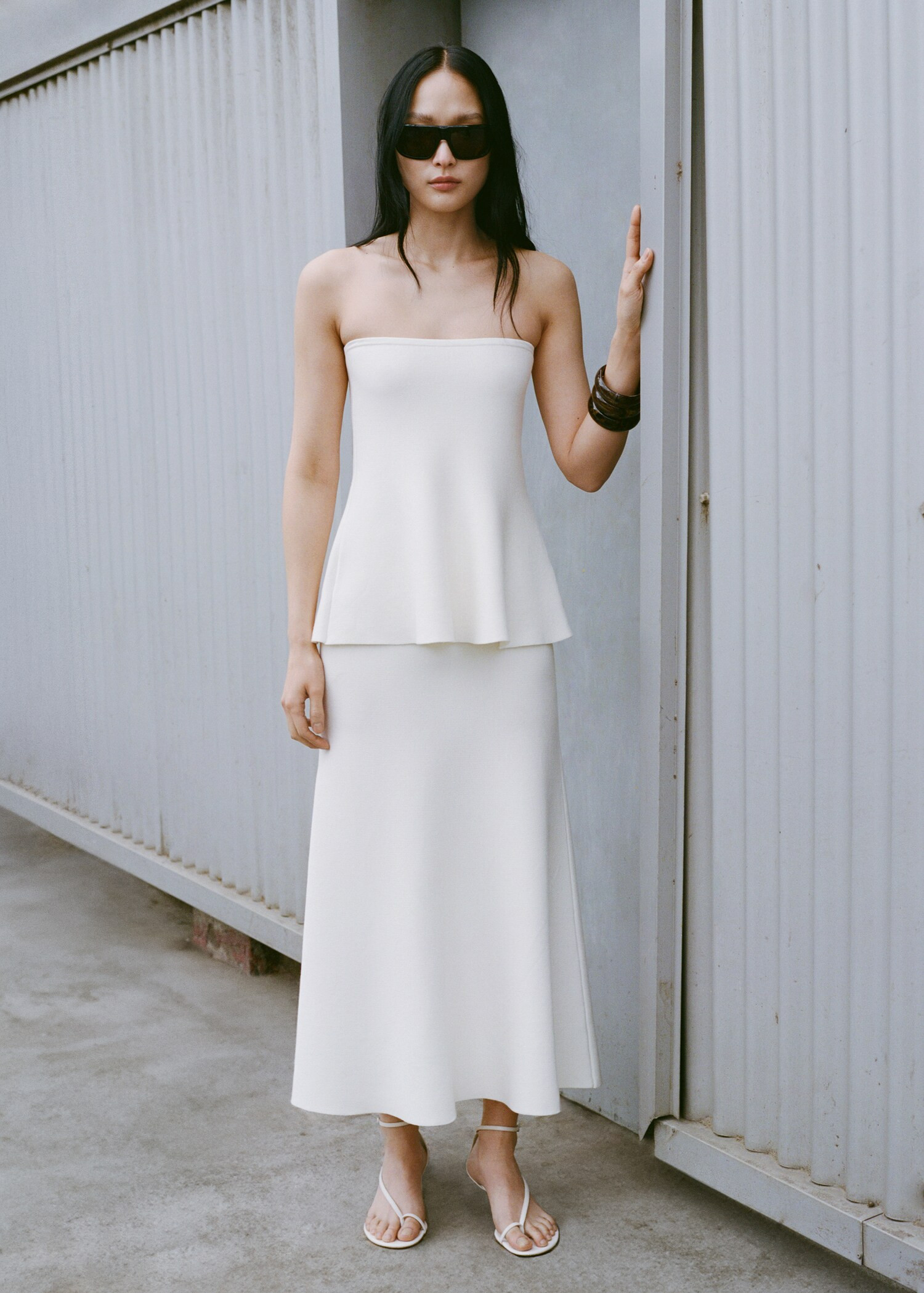 Fine knit peplum top - Women | MANGO United Kingdom | MANGO (UK)