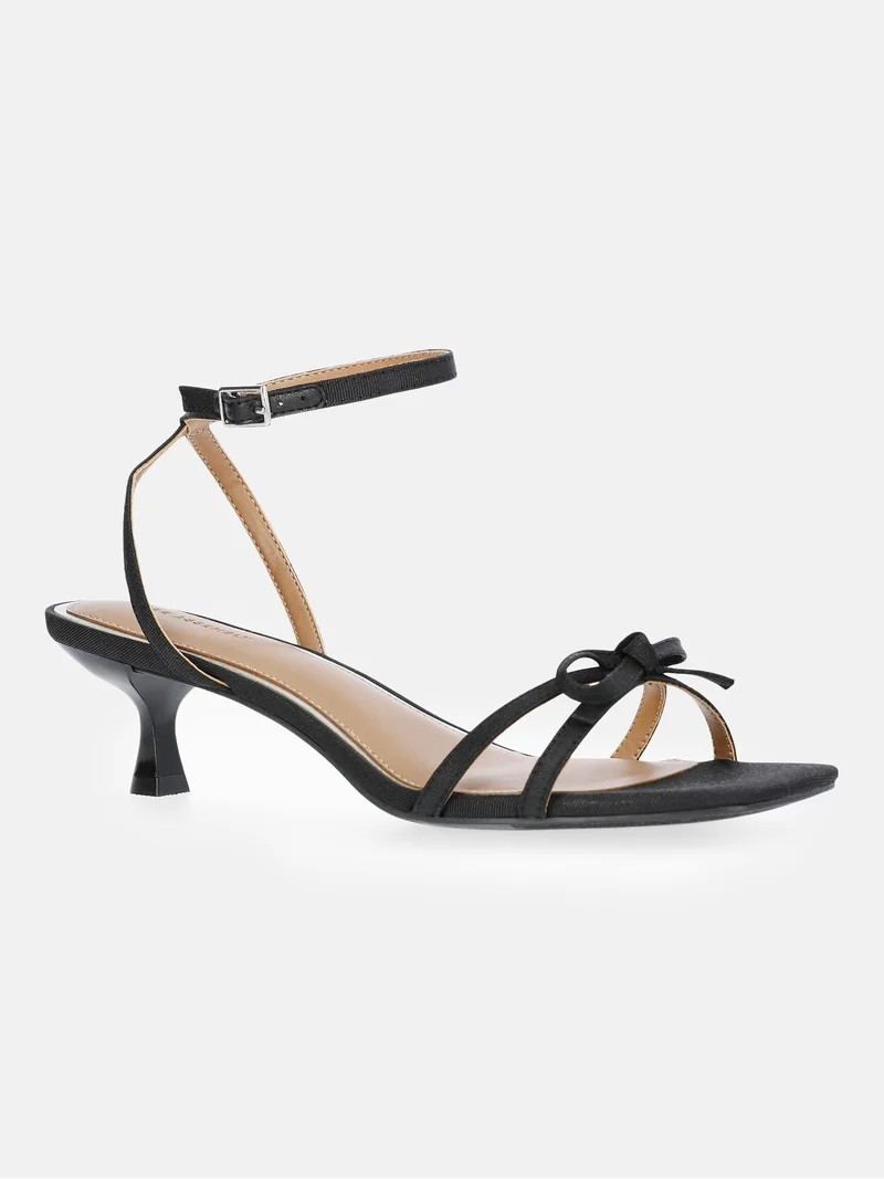 Free Assembly Women's Kitten Heel Sandals with Bow | Walmart (US)