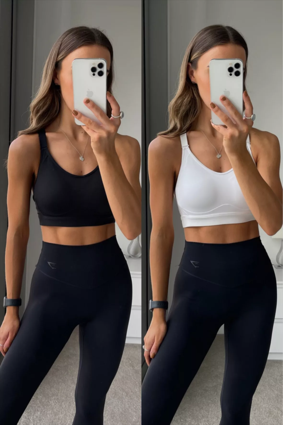 Gymshark Cut Out Back High Support Sports Bra - White
