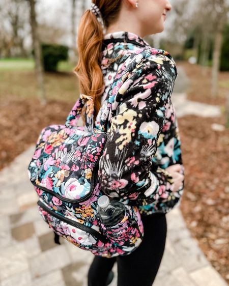 Light weight small book bag from Vera Bradley for winter and spring! In the new colorful pattern Artist Garden with matching fleece pullover! Perfect for everyday wear! Use code JADAS10 for 10% off Vera Bradley! 

#LTKFind #LTKSeasonal