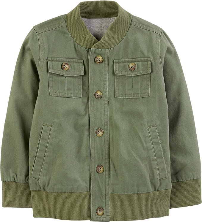 Simple Joys by Carter's Baby and Toddler Boys' Twill Button up Jacket | Amazon (US)