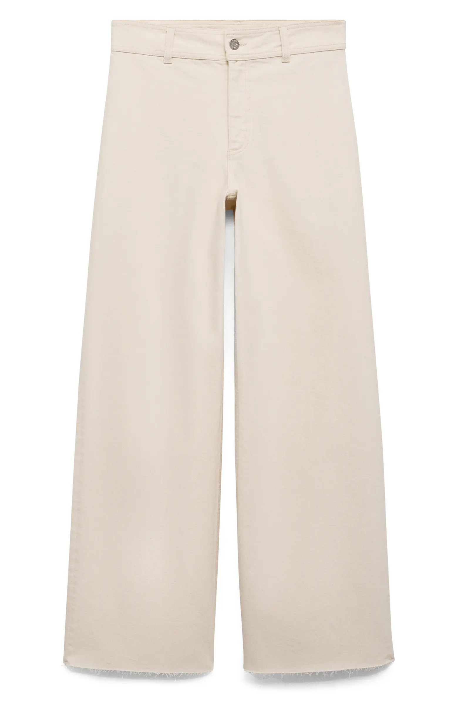 Catherin Frayed High Waist Wide Leg Culotte Jeans | Nordstrom