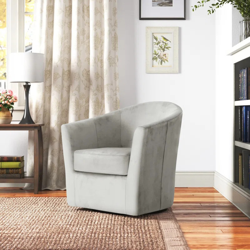 Hansell Upholstered Swivel Barrel Chair | Wayfair North America