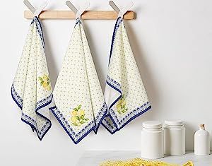 FINGERCRAFT Kitchen Dish Towels, 100% Natural Cotton, Set of 6 Multi-Purpose Kitchen Towels, Very... | Amazon (US)