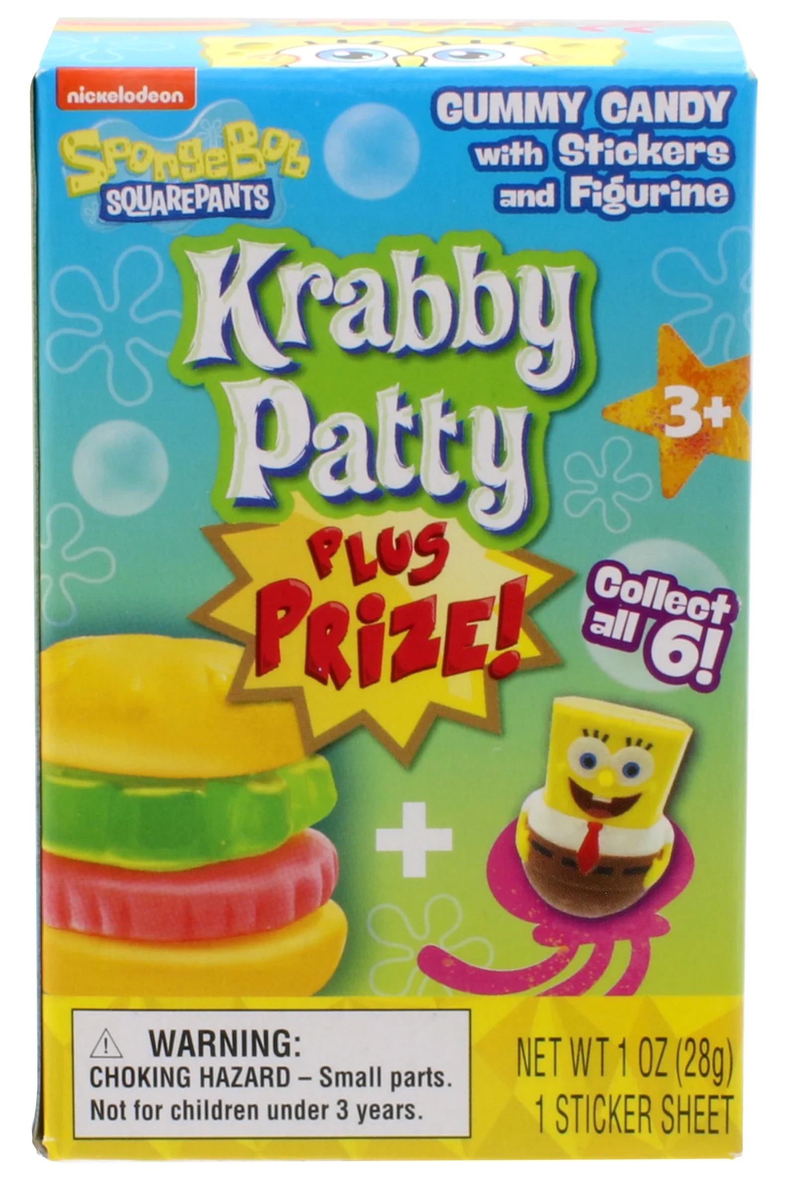 Frankford SpongeBob SquarePants Gummy Krabby Patty Plus Prize, Assorted Fruit Flavor, Everyday, 1... | Walmart (US)
