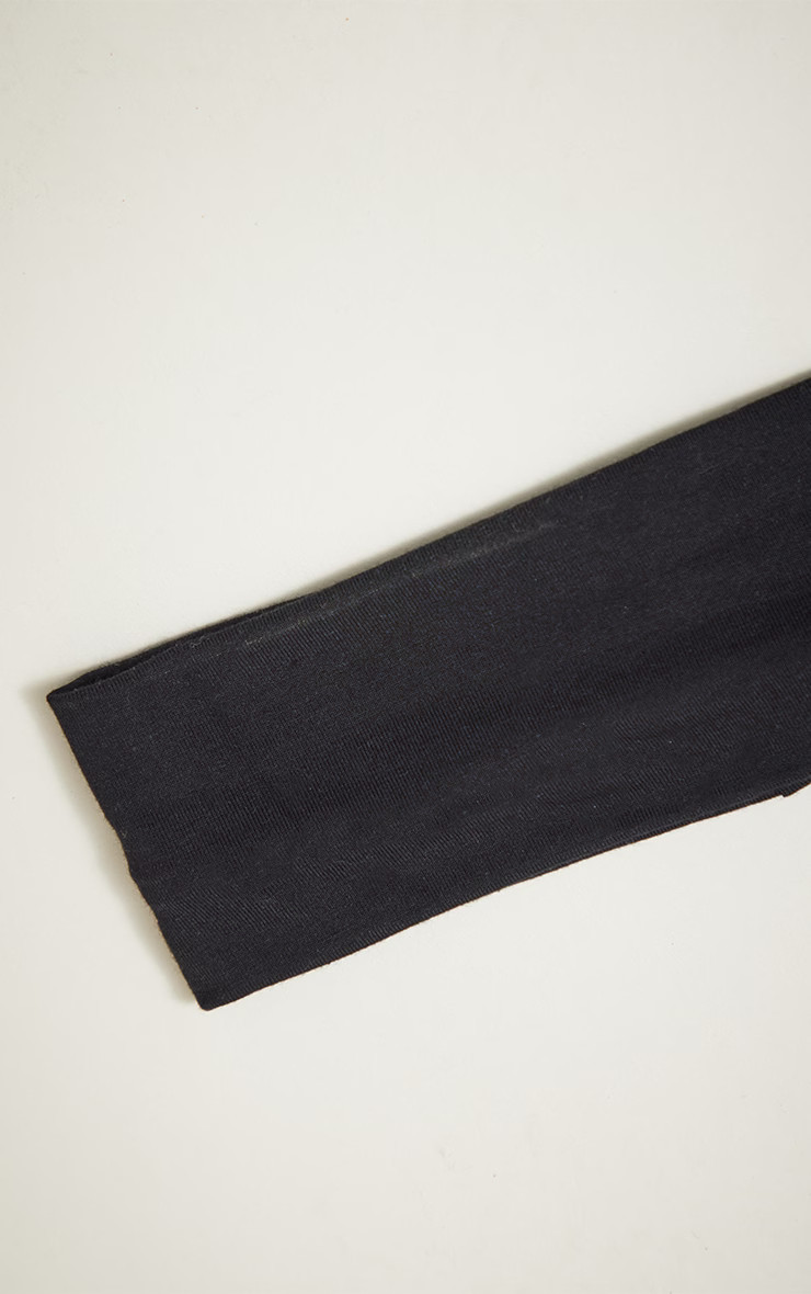 Black Wide Jersey Headband | PrettyLittleThing CAN