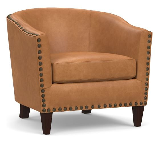 Harlow Leather Armchair | Pottery Barn (US)