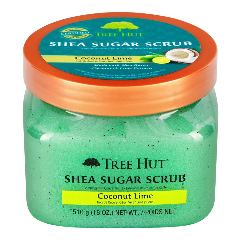 Tree Hut Coconut Lime Shea Sugar Exfoliating and Hydrating Body Scrub, 18 oz. | Walmart (US)