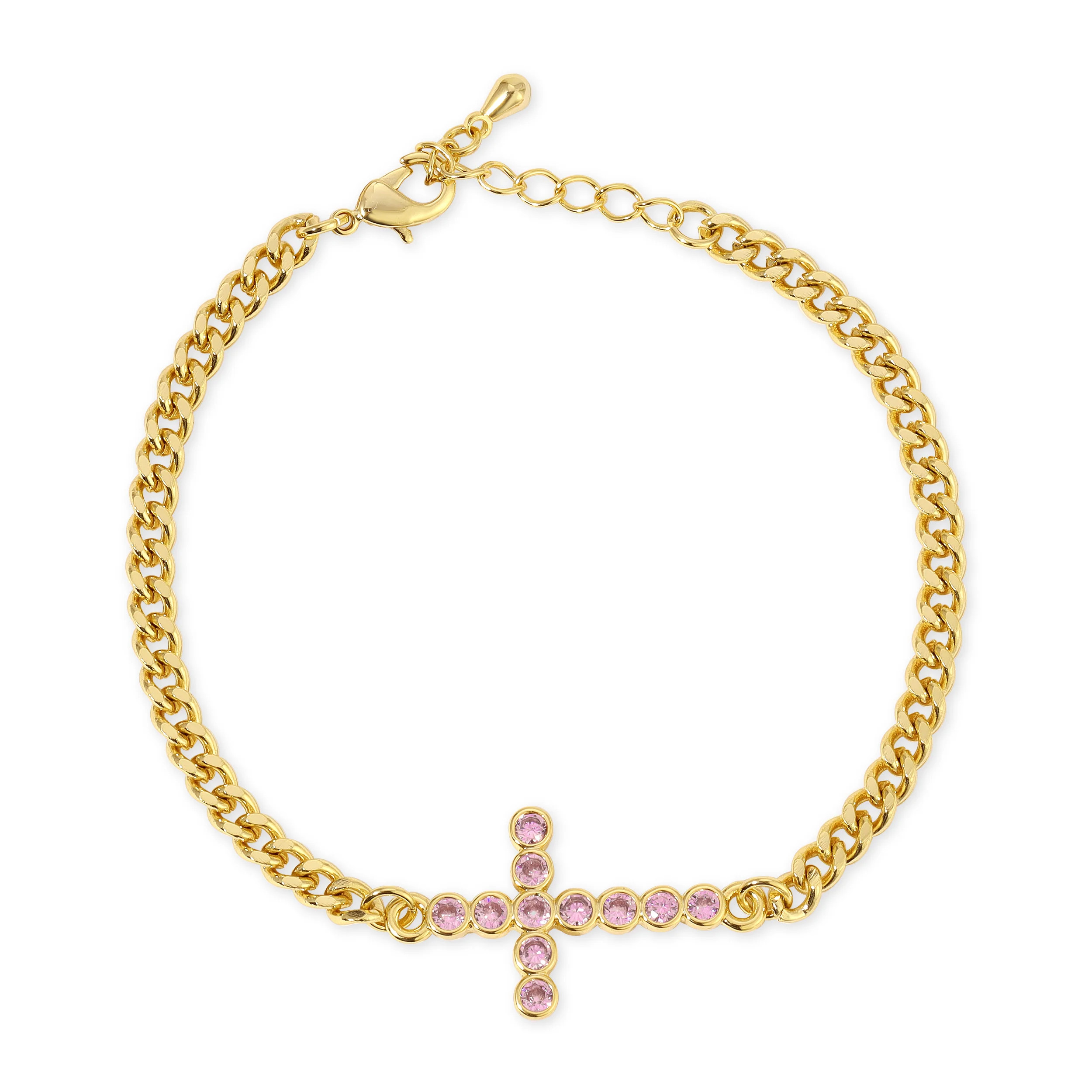 Francesca Cross Bracelet - PINK | Joy Dravecky
