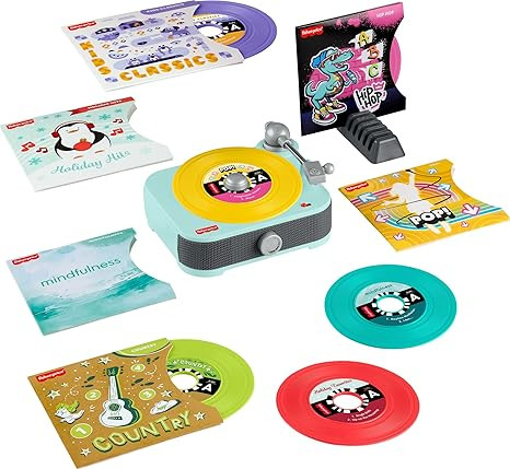 Fisher-Price Musical Toy Deluxe Rockin’ Record Player Pretend Turntable with 6 Albums for Presc... | Amazon (US)