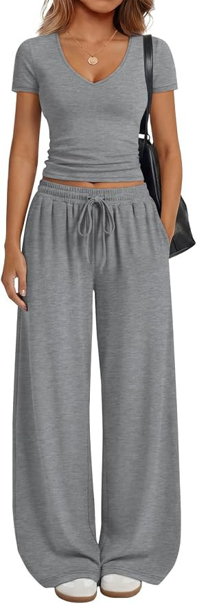 Trendy Queen 2 Piece Lounge Sets for Women Summer Outfits 2026 Fashion Two Piece Loungewear Sprin... | Amazon (US)