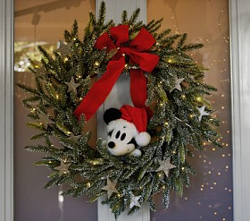 Disney Mickey Mouse Light Up Christmas Wreath | Pottery Barn Kids