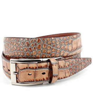 Torino Leather CompanyEmbossed Gator Italian Calf Leather Belt | Dillard's