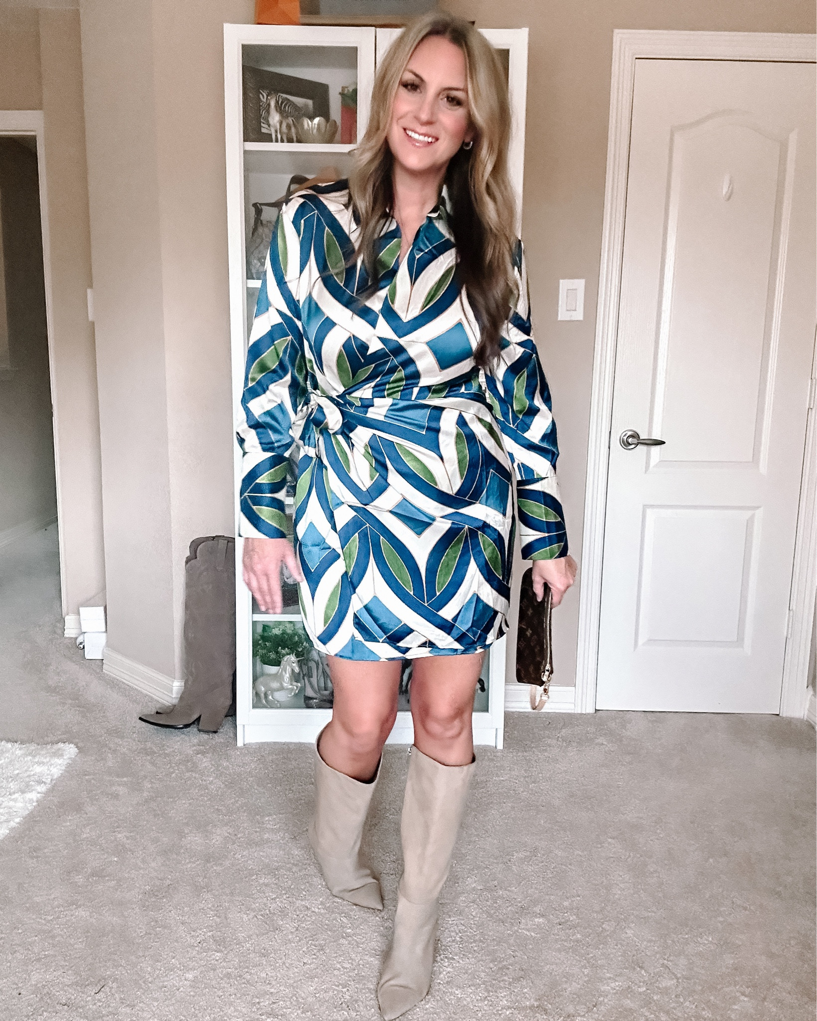 This dress!  The perfect wrap dress, so flattering. The colors are stunning. I’m in a large! 

#LTKmidsize #LTKcurves #LTKover40