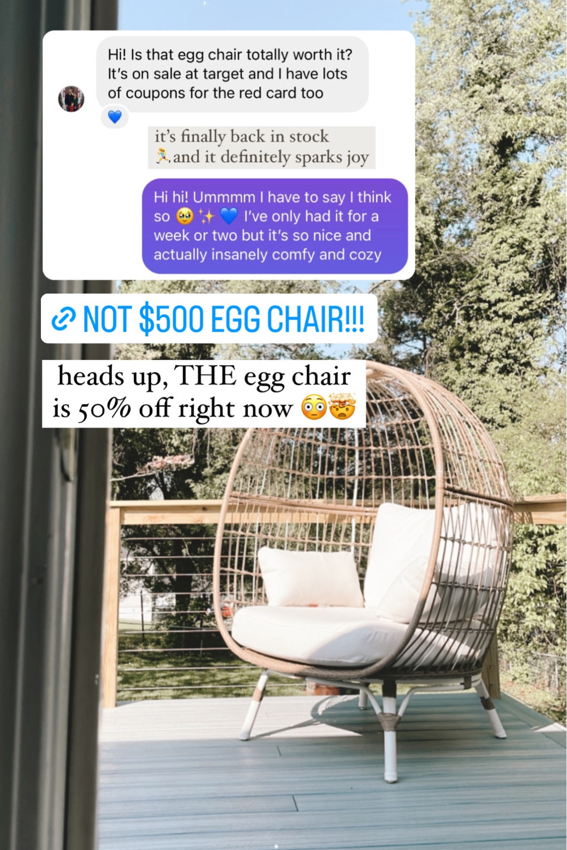 50% off patio furniture at Target right now 🤩 

#LTKFind #LTKSeasonal