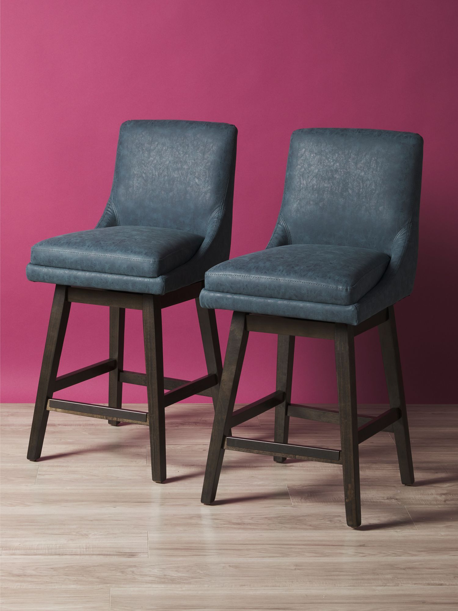 2pk 38in Faux Leather Swivel Counter Stools | Accent Furniture | HomeGoods | HomeGoods