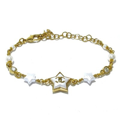 Auth CHANEL - Gold White Hardware Rhinestones Fake Pearl Bracelet  | eBay | eBay US