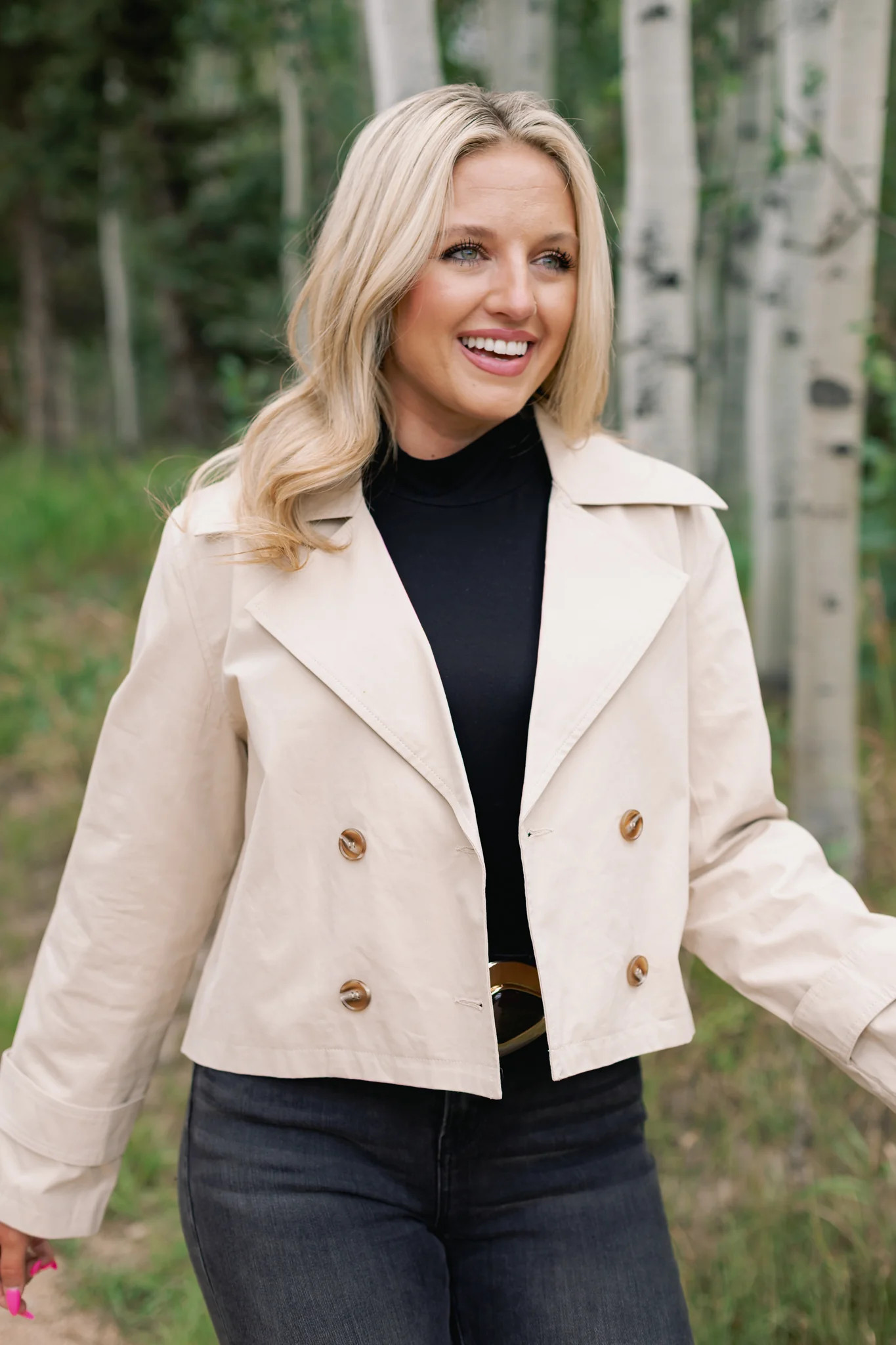 SSYS Fable Cropped Trench Coat In Taupe | SSYS