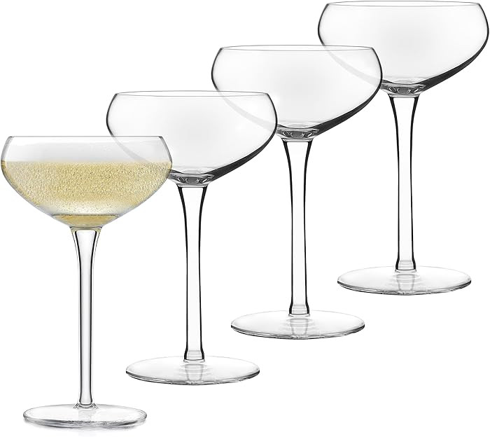 Libbey Signature Kentfield Coupe Cocktail Glasses Set of 4, Coupe Bowl Stemmed Cocktail Glasses, ... | Amazon (US)