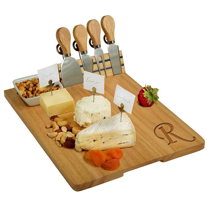Picnic at Ascot Personalized Monogrammed Engraved Hardwood Cutting Board for Cheese & Charcuterie... | Amazon (US)